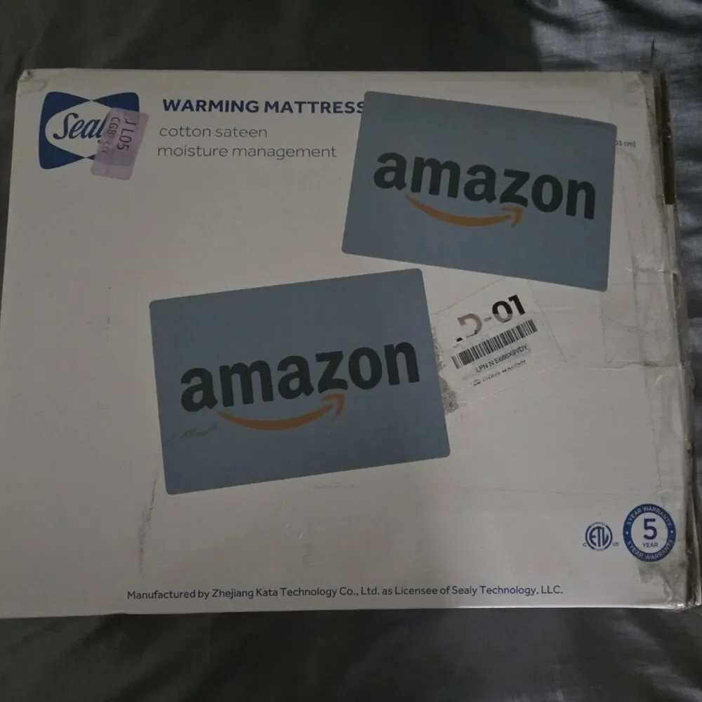 Sealy Queen Electric Heated Mattress Pad 60x80 2 Controllers Amazon Return